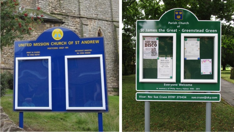 Two Door Superior Church Notice Boards